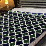 Fleece Printed Double Bed Blanke - Blue | Trendsto