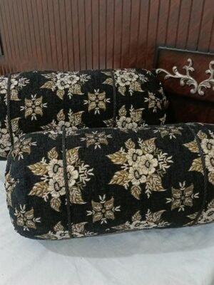 2 Pcs Velvet Jacquard Embossed Pillow Cover Black | Trendsto