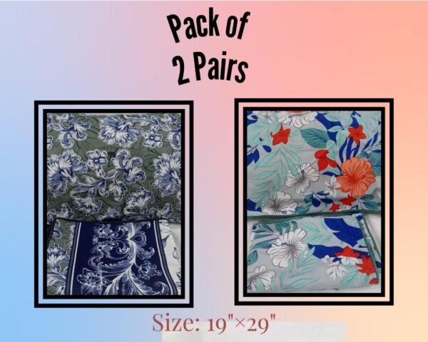 Vibrant Multicolor Printed Crystal Cotton Pillow Covers - 2 Pcs Multicolor | Trendsto