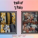 Vibrant Multicolor Printed Crystal Cotton Pillow Covers - 2 Pc Two Color | Trendsto